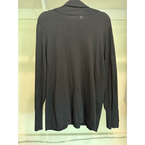 JM‎ Collection Women's Turtleneck Sweater Size XL Black Long-Sleeve - Picture 2 of 8